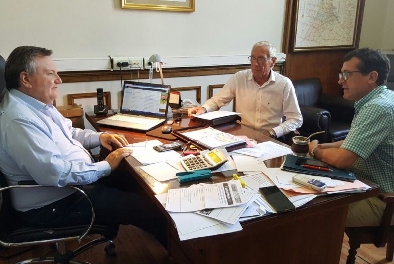Michlig y Boscarol realizaron gestiones por importantes obras para Suardi 