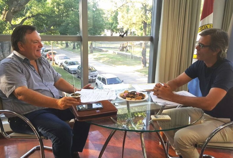 Michlig se reunió con Seghezzo por las obras viales en el departamento