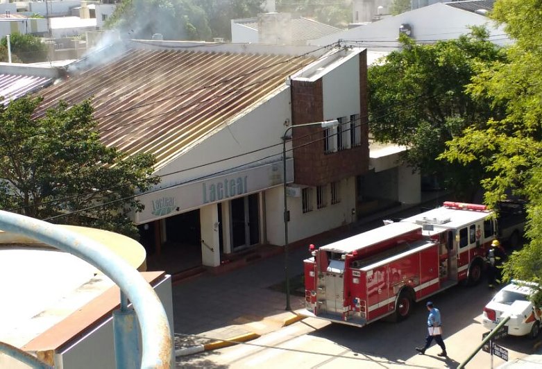 Morteros: Un incendio afectó oficinas de Lactear