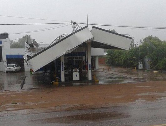 Fuerte tormenta afectó la localidad de Cayastá