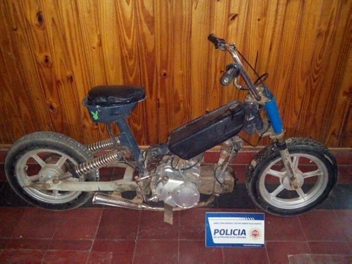 Brinkmann: Secuestraron una moto de fabricación casera