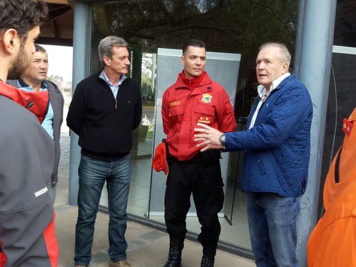 Bonzano visitó Miramar y agradeció por su rescate