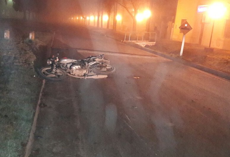 Motociclista se accidentó en zona urbana de Ceres