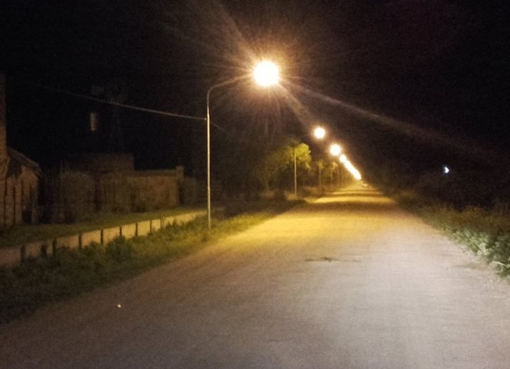 San Guillermo: Culminaron la iluminación del acceso a Bo. Pueblo Viejo