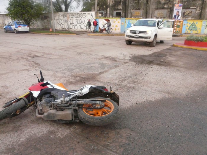 Motociclista lesionado en accidente en San Cristóbal