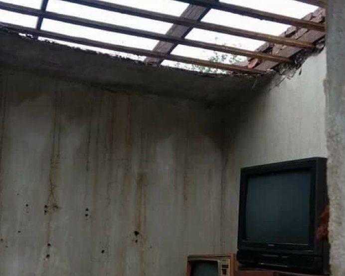 El temporal provocó la voladura de techos en Egusquiza