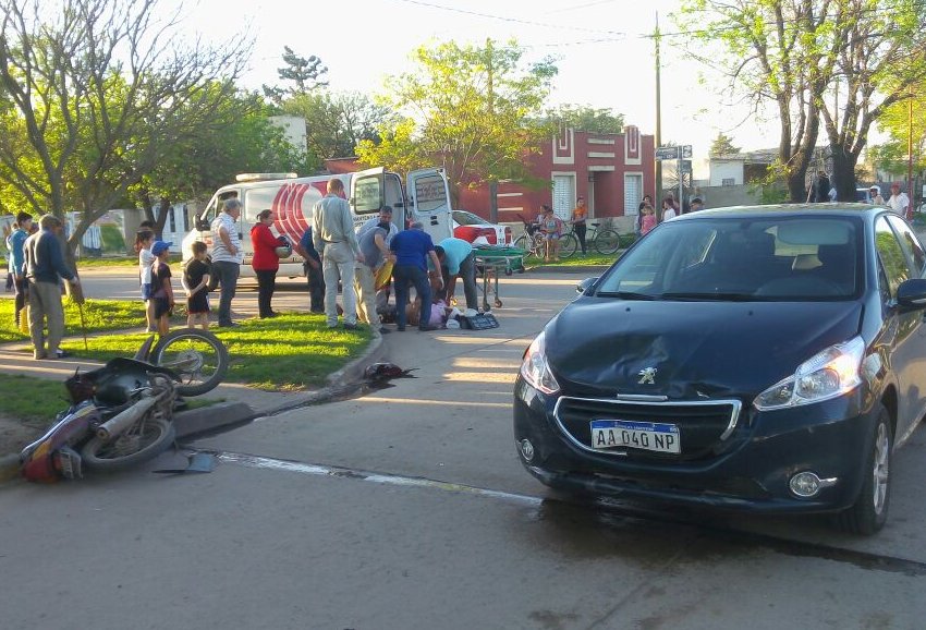 Motociclista herido en un accidente en Brinkmann