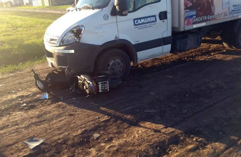 Motociclista lesionado en un accidente en Porteña