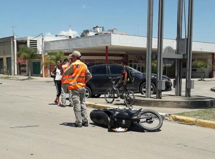 Motociclista herida en un accidente en Morteros