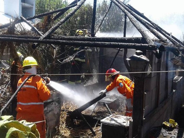Porteña: Se incendió el quincho de una vivienda