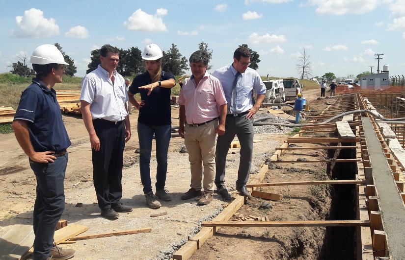 Brinkmann: Recorrieron obras de refuncionalización de cloacas
