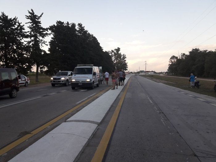Se accidentó un motociclista en el acceso sur de Brinkmann