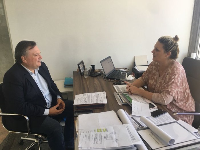 Michlig se reunió con Geese por obras eléctricas y gasoducto