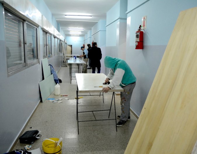 Trabajan en mejoras de centros educativos de Morteros