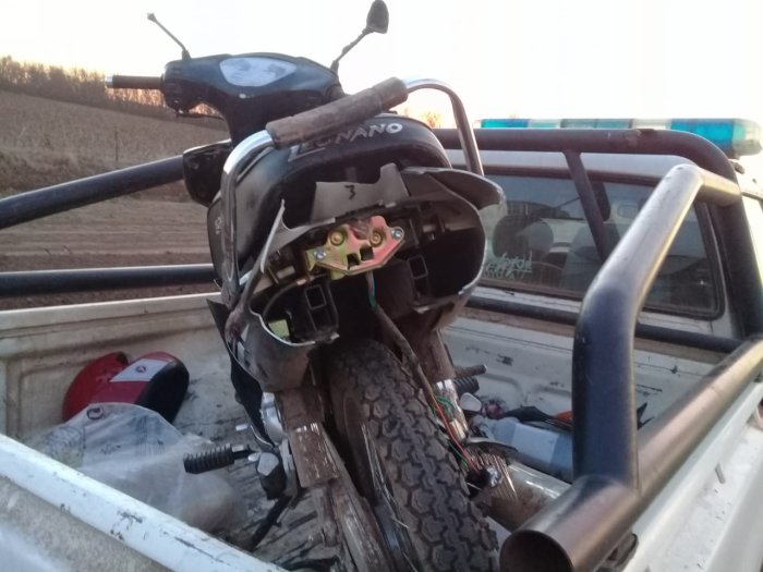 Motociclista lesionado en jurisdicción de Porteña