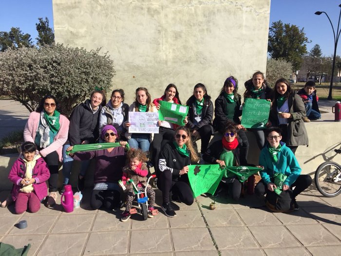 Mujeres de Suardi se manifestaron en favor del aborto