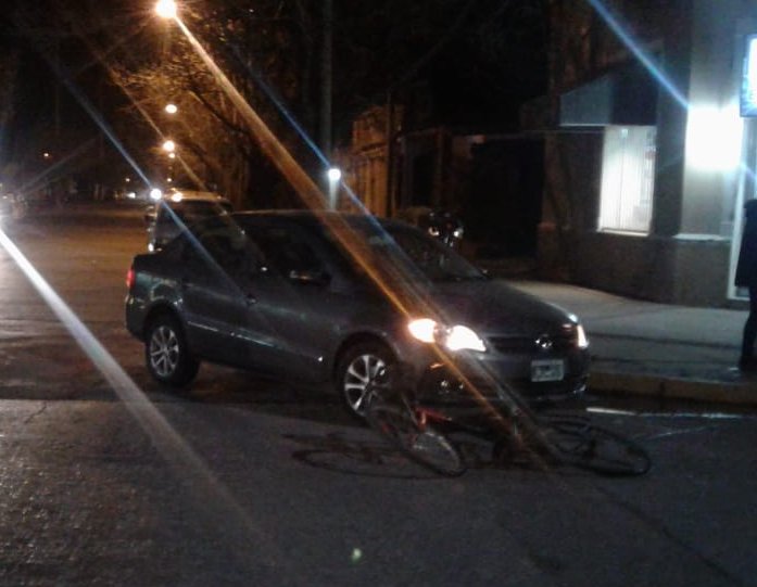 Ciclista lesionada en un accidente en Porteña