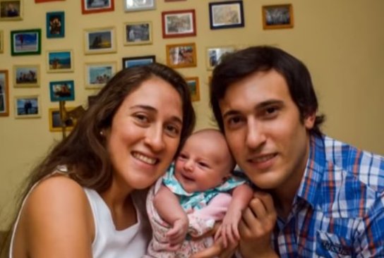 Una pareja de Freyre resumió en 2 minutos nueve meses de embarazo