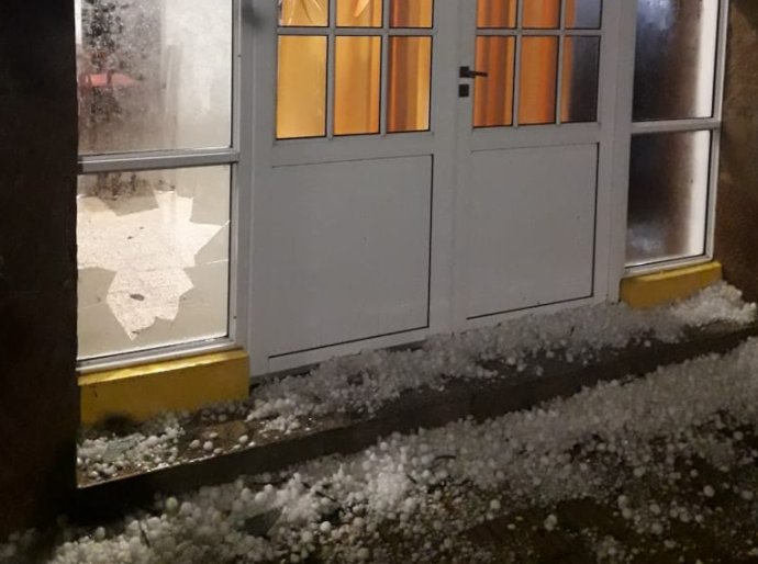 El granizo provocó daños en la localidad de El Fortín