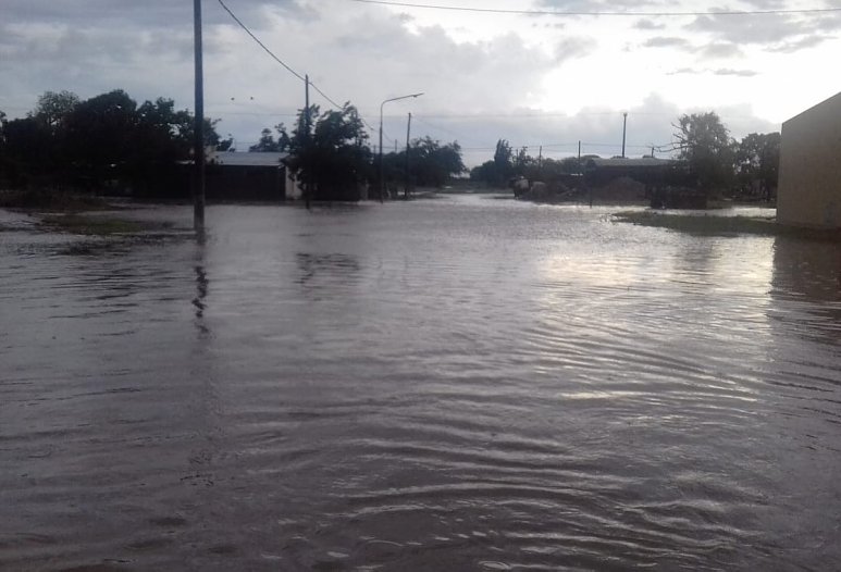 San Justo bajo el agua por las copiosas lluvias